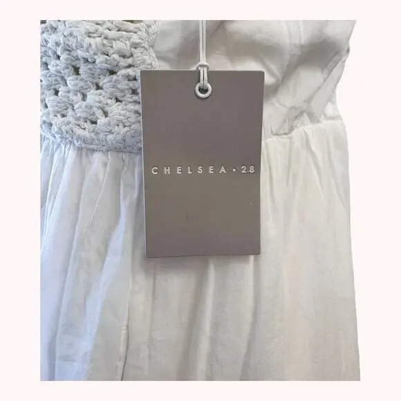 NWT Chelsea•28 Boho Maxi Sundress w/ Crocheted Bodice, Wm's Lg - Picture 7 of 10